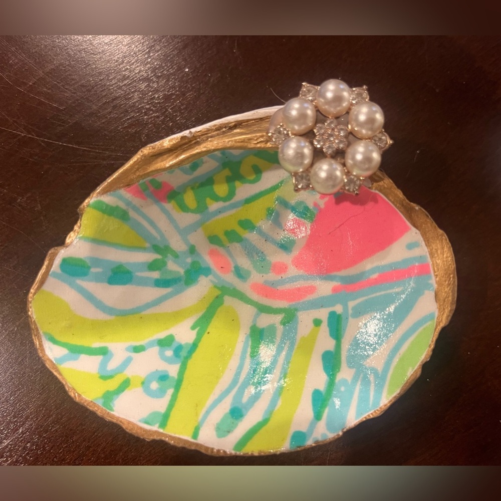 Lilly Pulitzer Print Shell Dish Set - Picture 2 of 5